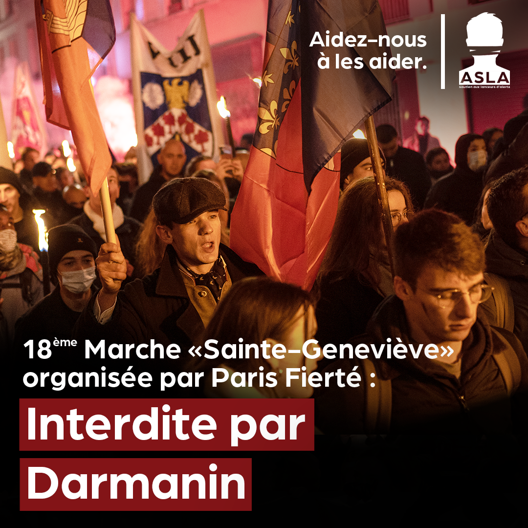 Interdiction de la marche Sainte-Geneviève :L’ASLA vient en aide à Paris Fierté !