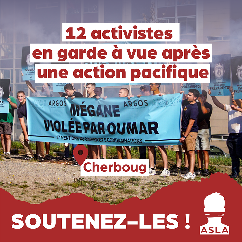 Viol barbare de Cherbourg : soutenons les 12 activistes en garde à vue après une action pacifique !