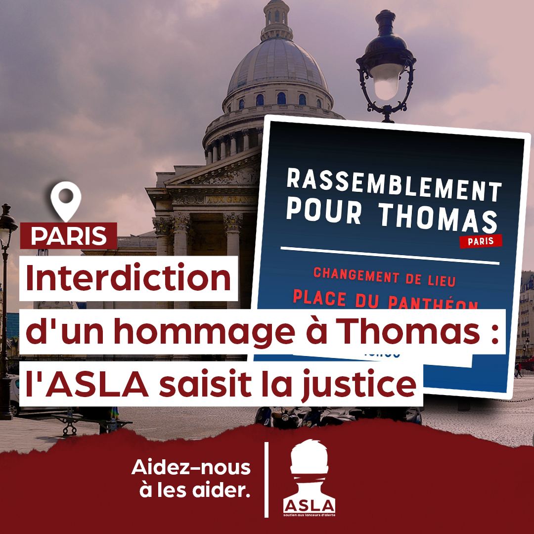 Interdiction d’un hommage pour Thomas à Paris : l’ASLA saisit la justice