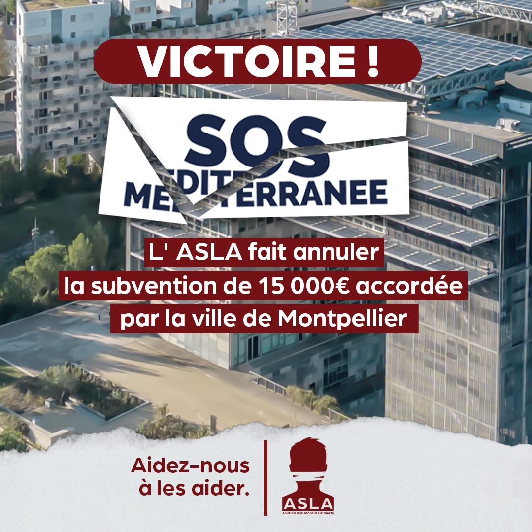 Victoire ! L’ASLA fait annuler la subvention de 15 000 euros accordée par la ville de Montpellier à SOS MÉDITERRANÉE
