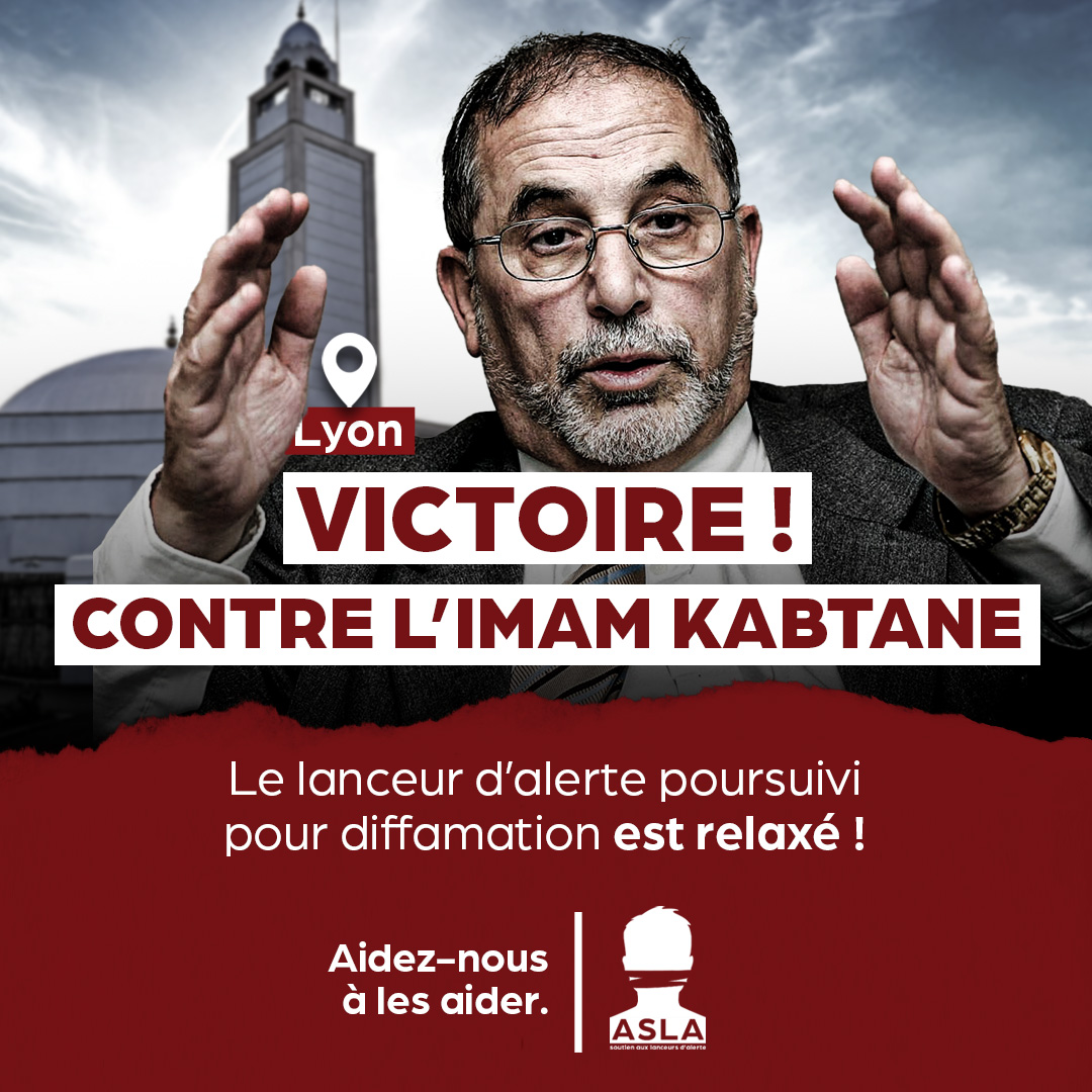 Victoire contre l’imam Kabtane : le lanceur d’alerte poursuivi pour diffamation est relaxé !