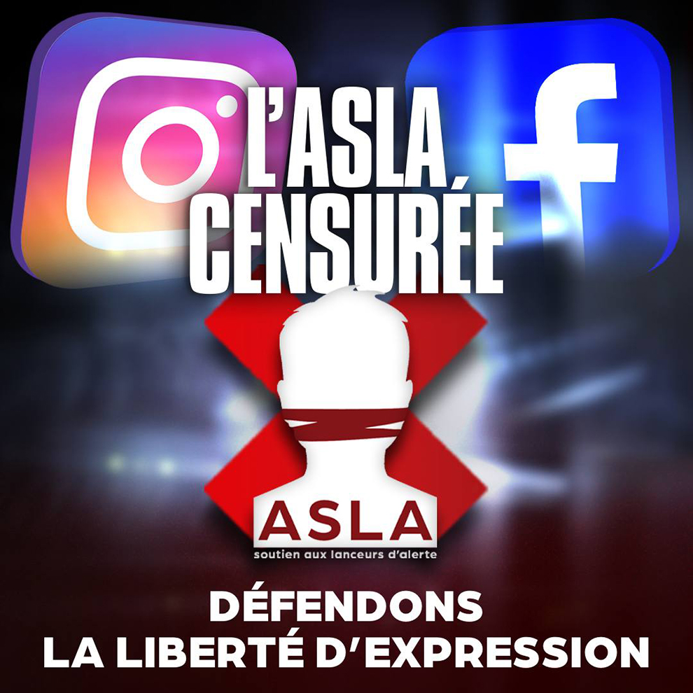 L’ASLA et d’autres personnalités patriotes censurées sur les réseaux sociaux