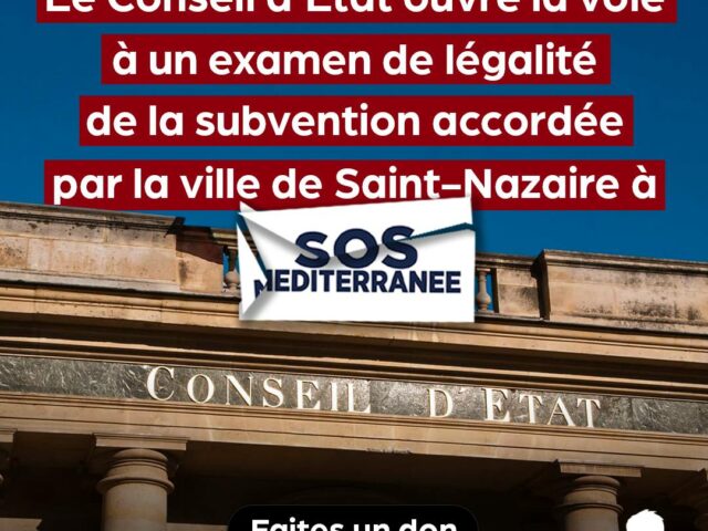 Avancée décisive dans notre combat contre les subventions publiques accordées à SOS Méditerranée
