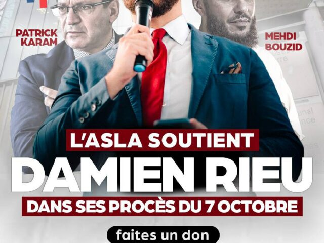 L’ASLA soutient Damien Rieu dans ses procès contre un imam radical et le LR Patrick Karam.